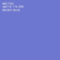 #6E77D0 - Moody Blue Color Image